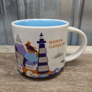 Starbucks North Carolina Coffee Cup Mug "You Are Here" Collection 14 Oz YAH
